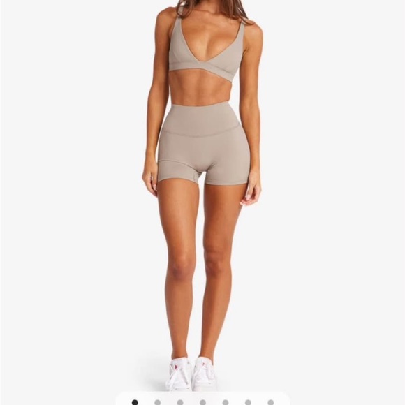 Crop Shop Boutique Pants - CSB Freedom Scrunch Shorts - Almond